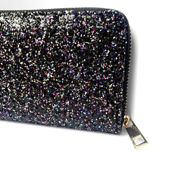1 Left! Beautiful Black Sparkly Wallet - Picture 5 of 8